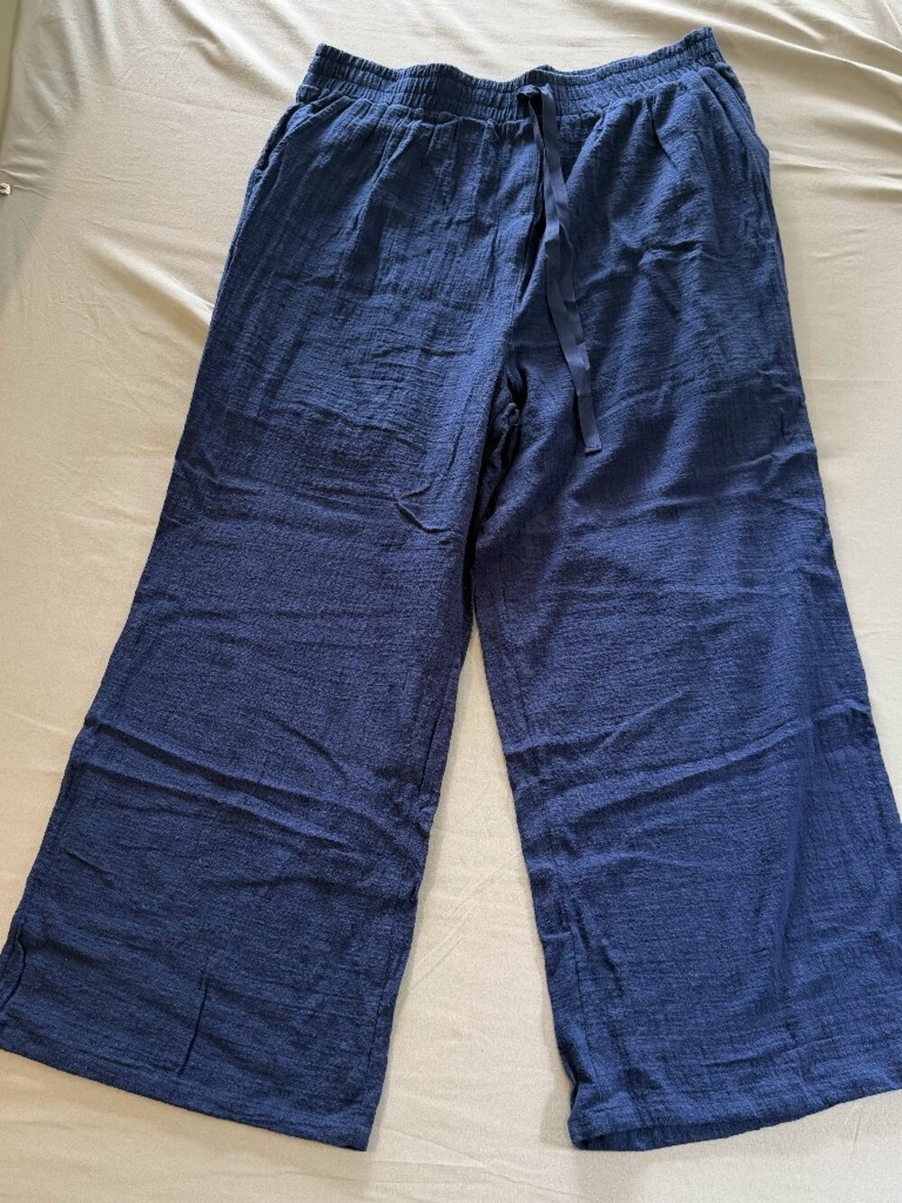 Perch by Blu Pepper Women’s Pants Trousers 2XL Blue Elastic Waist New W/O Tags